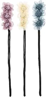 HAKIDZEL 3Pcs Flower Bun Maker Easy Hair Accessories for Elegant Styles for Thin Hair for Parties School and Home Use Includes and Options