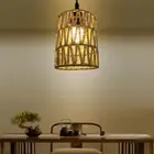 Bohemian Style Weave Lampshade 11.5*15cm Rattan Lampshade Hanging Lamp Shade