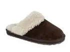 Clarks Scuff Slip-On Cosy Open Back Comfort Clog Slipper Mule Slipper Dk Brown