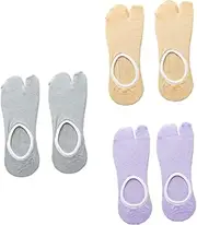 [ROMISBABA] Summer Breathable Two-toed Socks Set Women's Thin Socks Anti-slip Heel Sturdy Reinforced Comfortable Fit