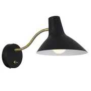 Farrah Short Arm Black Reading Wall Light
