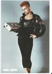 ⭕VTG card pocket calendar 1985 CINDY LAUPER Portugal group music singer