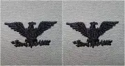US Air Force Colonel Rank ABU Gray Sew-On Patches - Pair