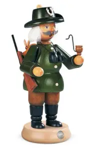 Smoking Figure Smoking Man Large Forester Green ( Wxh ): 14x23cm New Snow