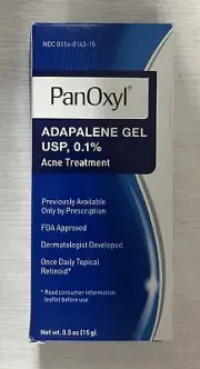 PanOxyl Adapalene Retinoid Gel USP 0.1% Acne Treat FDA Approved 0.5 Oz Exp 06/25