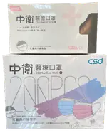中衛醫療口罩 兒童及小臉專用 第一等級醫療口罩 醫用口罩 CSD 200片/盒(藍色+粉紅色) 50片/盒(藍/粉紅)