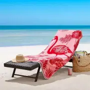 Renee Taylor Jacquard Velour Pink Flamingo Beach Towel 2 Pack