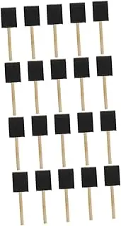 NUOBESTY 50pcs DIY Graffiti Paint Brush Drawing Sponge Wooden Handle Sponge Brush
