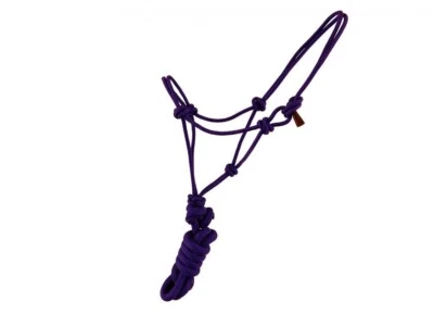 Natural Training Cowboy Rope Nylon Halter & Lead MINI Horse Sm Pony 4333 PURPLE