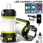 Rechargeable LED Camping Lantern Outdoor Tent Light Lamp & Power for Phone