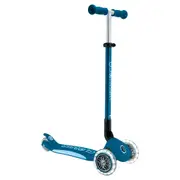 Globber PRIMO FOLD PLUS LIGHTS Scooter V2 - Petrol Blue / Light Blue