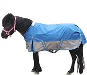 LEAFOREST 1200 Denier Waterproof Mini Shetland Rug Pony Rug Foal Rug Turnout Rug (no Filling) Blue Grey 51IN