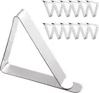 Tablecloth Clips -12 Packs Flexible Stainless Steel Picnic Tablecloth Clips