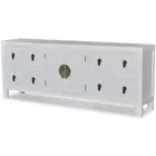 White Buffet Sideboard Storage Cabinet TV Cabinet Table Entertainment Drawer vid