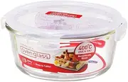 Lock & Lock Boroseal Round Oven Glass Food Container, Clear, 70007