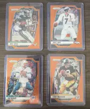 2024 Prizm Football - Veteran Orange Disco Lot - Quick/Elway/Marino/Bradshaw