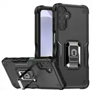 For Samsung Galaxy S25+Plus /S24+Plus Case, Military Grade 360 Degree Rotating Metal Magnetic Ring Car Mount Holder Kickstand Shockproof Heavy Duty Cover (Black)