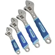 4pc Adjustable Spanner / Monkey Pipe Wrench Set Covers Range 0-36mm TE328