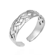 Interwoven Celtic Knot Sterling Silver Pinky or Toe Ring