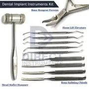 Dental Implant Surgical Mallet Hammer Bone Splitting Chisel Sinus Lift Elevators
