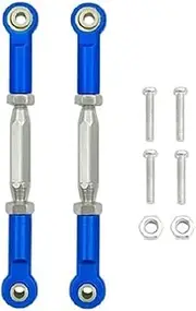 MANGRY 2pcs Turnbuckles Camber Link Rod Linkage Set Fit for Traxxas Slash 4X4 VXL 2WD Rustler Stampede Hoss 1/10 RC Car Upgrade Parts(Dark Blue)