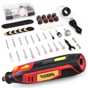 4V Cordless Rotary Tool, 5-Speed 25000RPM Mini Power Rotary Tool with 53 Acce...