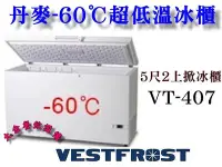 在飛比找Yahoo!奇摩拍賣優惠-大金餐飲設備~~Vestfrost超低溫冰櫃/-60℃上掀式