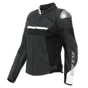 Rapida Leather Jacket Lady Black Matt Black Matt White
