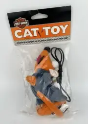 Harley Davidson Cat Toy Plush Mouse Rattle Teaser NOS Vintage New