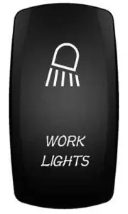 MARINE BOAT WORK LIGHTS ROCKER SWITCH (ON)-OFF DPST 5-PIN 2LED GREEN RED 20A 12V