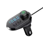3.1A Mutil Ports bluetooth Digital Display FM Transmitter Fast Charging Car Charger For iPhone 8Plus 11 Pro Huawei P30 Pro S10+ Note 10 BLACK COLOR