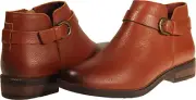 Clarks Demi Tone Womens Ankle Boot British Tan Leather US Size 9.5 M