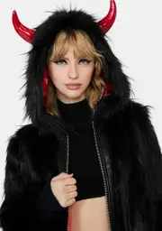 [Current Mood] Fear The Reaper Faux Fur Jacket