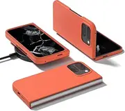 Slim Case Compatible with Google Pixel 9 Pro Fold/Pixel Fold 2 2024, Lightweight Ultra Thin Anti-Scratch Hard PC Protective Cover Skin[Snap-on Case] (Orange)