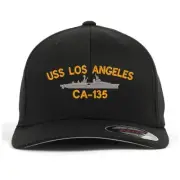 Uss Los Angeles ca-135 embroidered stretch flex fit baseball cap