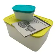 Tupperware Freezer Mates Plus Containers Snowflakes 11 cup, 1/2 cup Set of 2