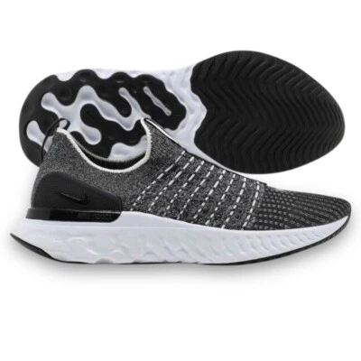Womens Nike React Phantom Run FK 2 Running Shoes Size 8.5 Black/White CJ0280 002
