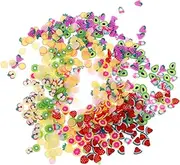 LOORGVEL Colorful Polymer Clay Nail Art Slices of Fruit Charms for DIY Nail Art Phone Case Decorations and Craft Projects Easy to Apply Durable Stylish Supplies