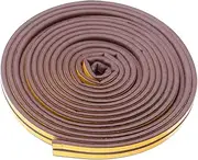 TEHAUX 1 Roll Epdm Weather Stripping for Doors and Windows Self Adhesive Soundproofing Seal Strip Noise Reduction and Impact Protection Brown Weather Seal Strip for Home Use