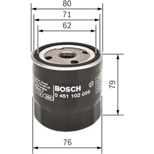 BOSCH P 2056機油濾芯 機油濾清器 機油芯 FISTA FOCUS CX-5 MAZDA 3 KUGA 適用