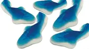 Sunrise Confections Blue Sharks, Gummy Candy, Blue Raspberry Flavor, Gluten-Free, 5lb Bag