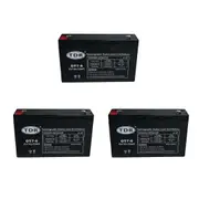 TDRMOTO 3pcs BATTERY OT7-6 6V 7AH AGM Deep Cycle Sealed Lead Acid SLA GEL AGM BATTERY for mobility scooters, golf carts, wheelchair, dust collectors, mowers