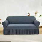 1/2/3/4 Seater Nordic Sofa Skirt Cover Stretch Spandex Armchair Cover Protector
