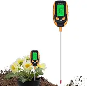 Mcbazel 5-in-1 Soil pH Tester for Precise Gardening: pH/Moisture/Light/Temperature and Humidity,Digital Sensor Hygrometer Soil Detector for Gardening Lawn Farming and Outdoor Plants -S2