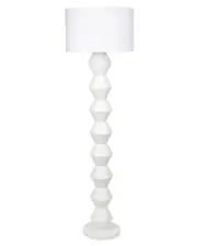 Luxe Living Abstract Floor Lamp in White