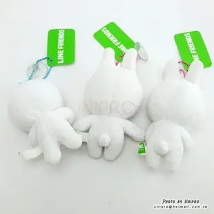【UNIPRO】LINE FRIENDS 正版授權 絨毛娃娃 小吊飾 饅頭人 兔兔 3.5吋 包包吊飾 表情