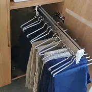 Retractable Pull Out Wardrobe Rod - Sliding Wardrobe Closet Rod, Closet Rod For Wardrobe Houseware Clothes Organizer For Pants Clothes Storage, Adjustable Hanger Rod, Space Saving, Load 25kg (Size :