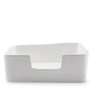 Vietri Melamine Lastra White Dinner Napkin Holder