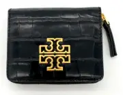 Tory Burch - 86061 - Britten Croc Mini Wallet - Coin Pouch - Black - MSRP $275