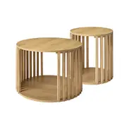Furb Set of 2 Coffee Table Wooden Side Table End Table for Living Room